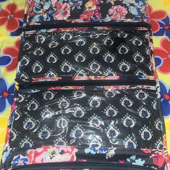 Vera Bradley Hanging Travel Cosmetic Organizer Floral Makeup Toiletry Bag - Picture 7 of 13